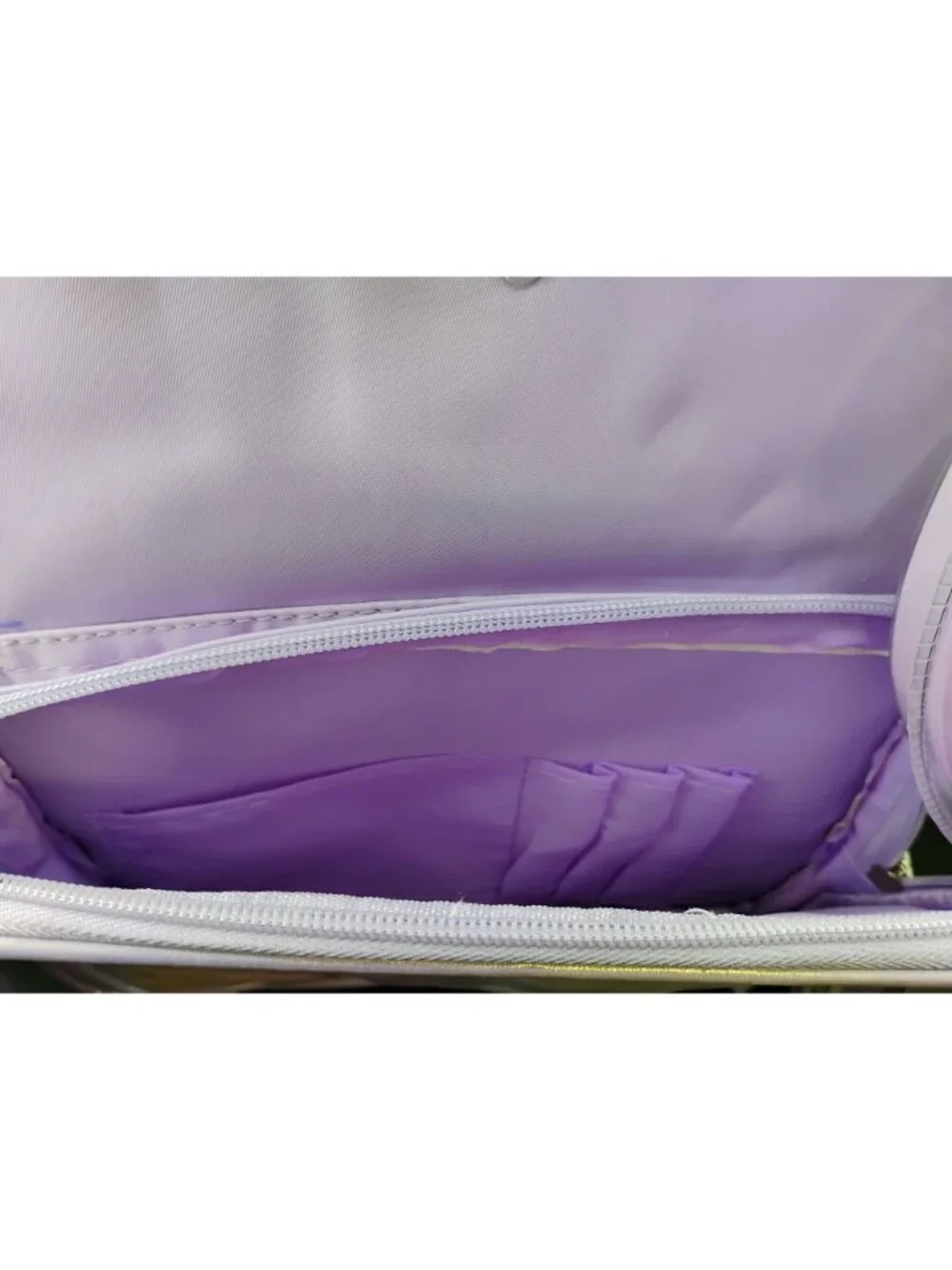 Pastel Lavender Backpack With Headphones Set Youth Adjustable Straps Durable